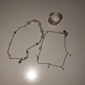 Two bracelets and a ring